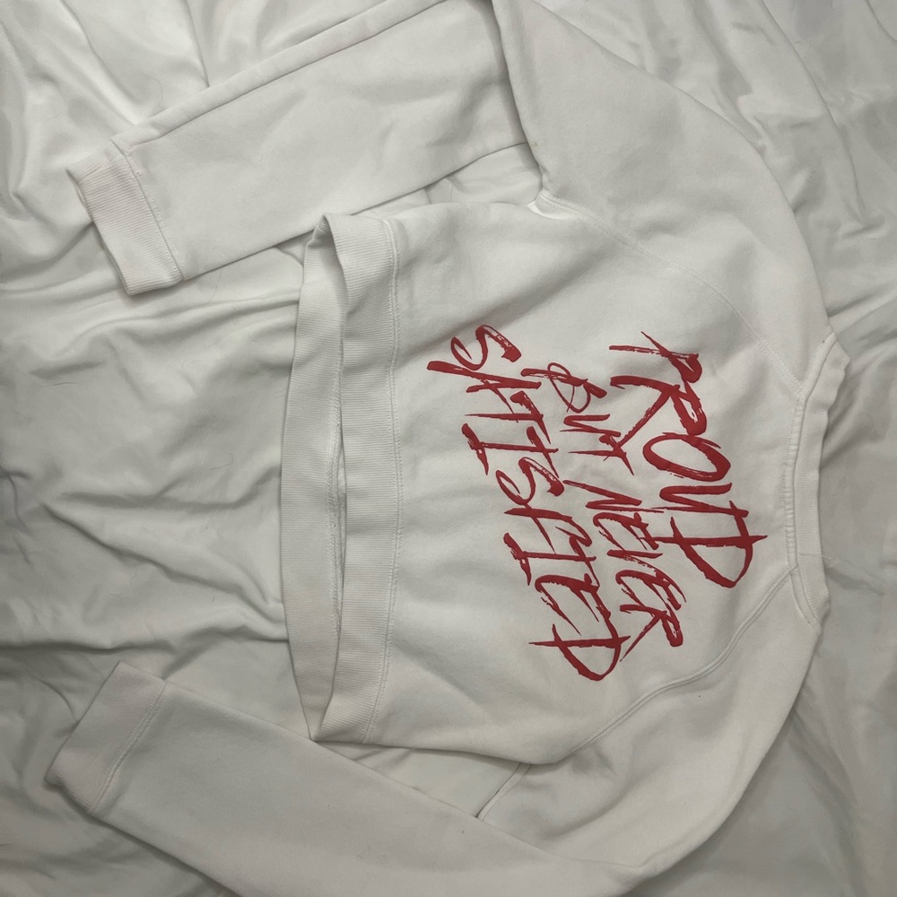 Alphalete white cropped pullover